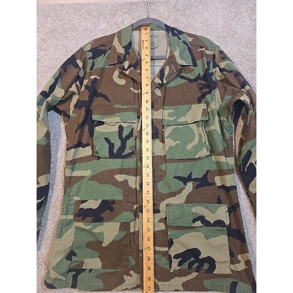 OOAK Upcycle Military Camo Jacket The Doors Rock Music Graphic Tee Boyfriend ML - Picture 4 of 10